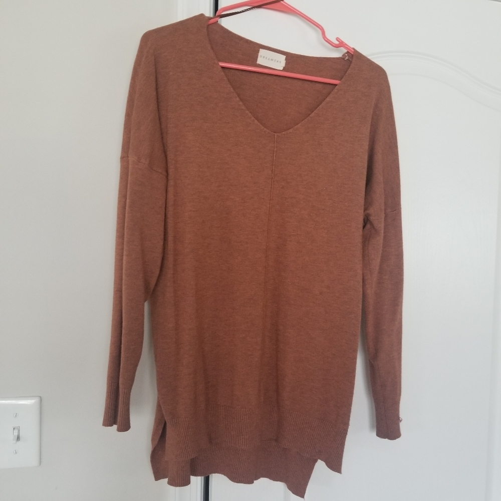 Tunic length sweater